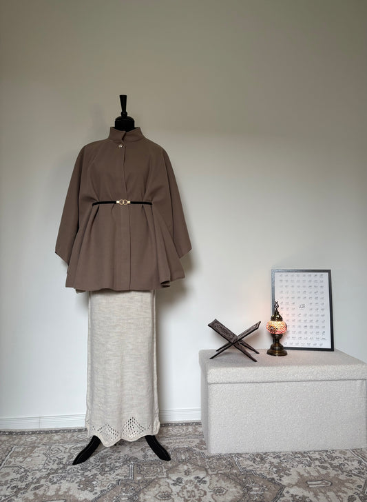Cape-Jacket mit Gürtel