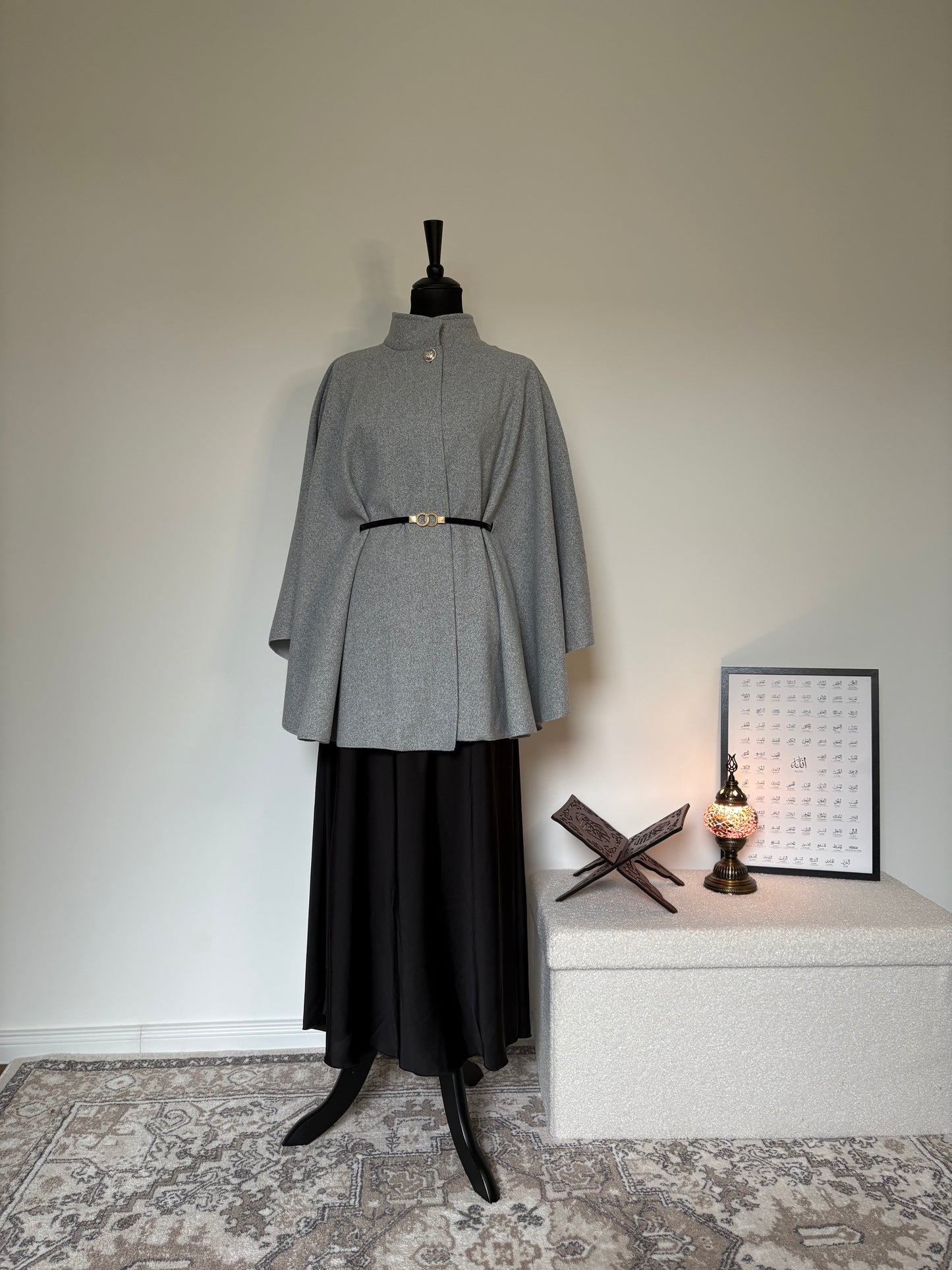 Cape-Jacket mit Gürtel